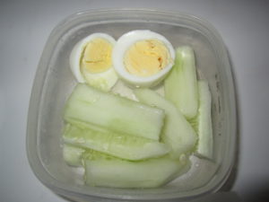 Hard Boiled Egg & Cucumber Slices