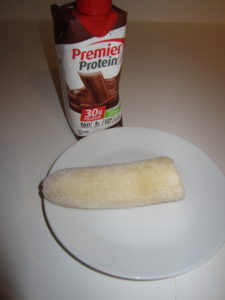 Premier Protein Chocolate Shake with Frozen Banana