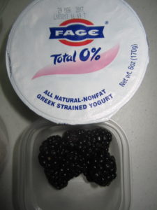 Fage Greek Yogurt and Blackberries