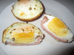 Sunny Side Up Eggs & Candadian Bacon Cups